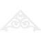 Ekena Millwork Pitch Hurley Architectural Grade PVC Gable Pediment, 48"W x 24"H x 1"P (12/12) GPP048X024X100HUR - alternate 2